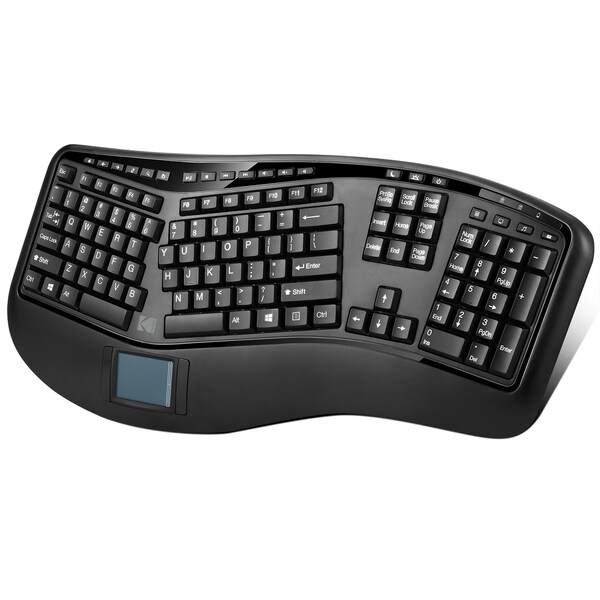 Kodak TRUFORM 4500 Wireless Ergonomic Keyboard with Integrated Trackpad TRUFORM 4500